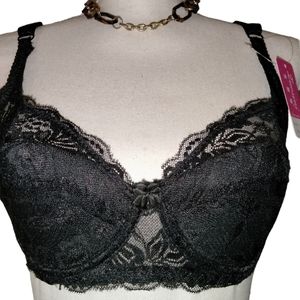 NWT Black Lacey Luosini Bra Size 36B